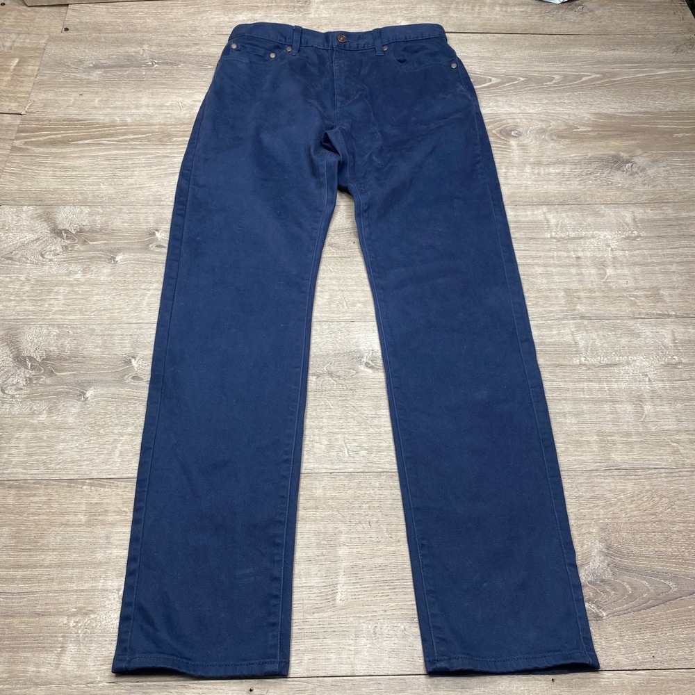 Line of Trade Mens 33x34 Navy Blue‎ Cotton Stretch Straight Leg Chino Pants